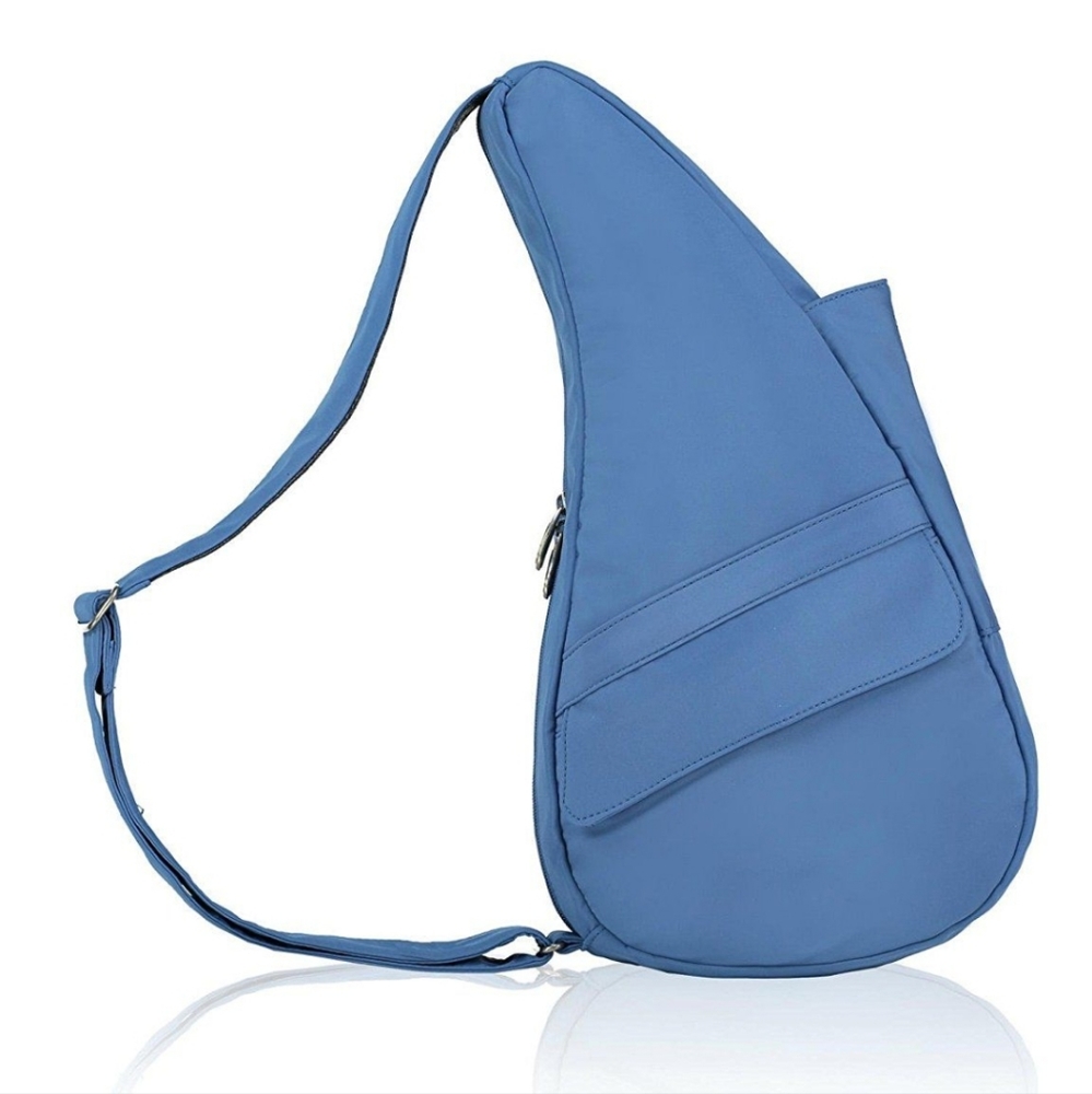 Ameribag Blue Suede Crossbody Bag with Modern Elegance
